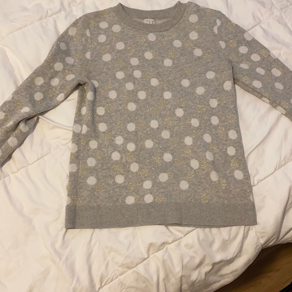 Gray polka dot sweater